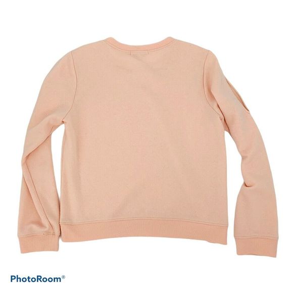 Rebecca Minkoff Jenn Cold Shoulder Sweatshirt Pink Medium 6 - Picture 3 of 11